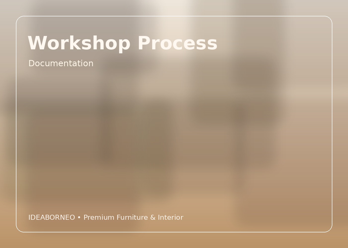 Finishing Panel Kayu di Workshop