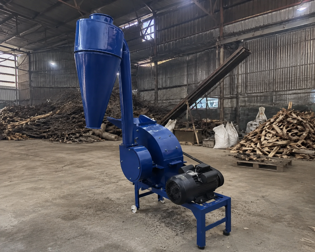 IBWC01 Wood Chipper / Crusher from IDEABORNEO for biomass processing and industrial production in Indonesia